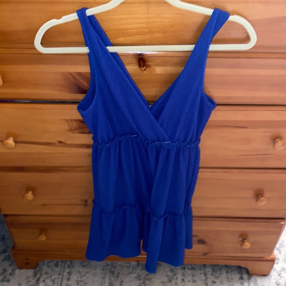 Royal blue mini dress